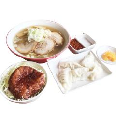 パワーアップセット（ラーメン、餃子or水餃子、ミニミニ丼、漬物）